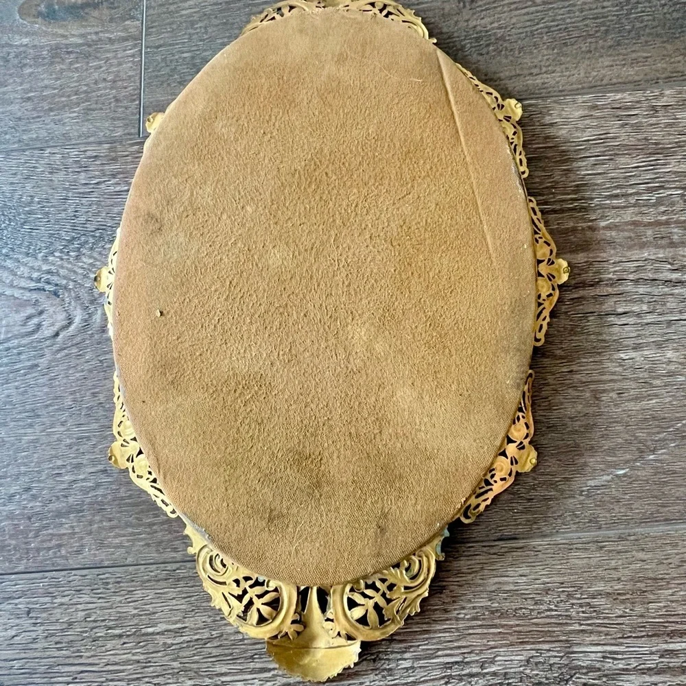 Elegant Gold Oval  Mirror 9/14 inch